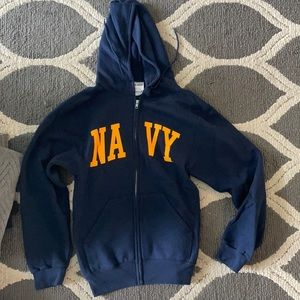 Front zipper United States Navy sweatshirt